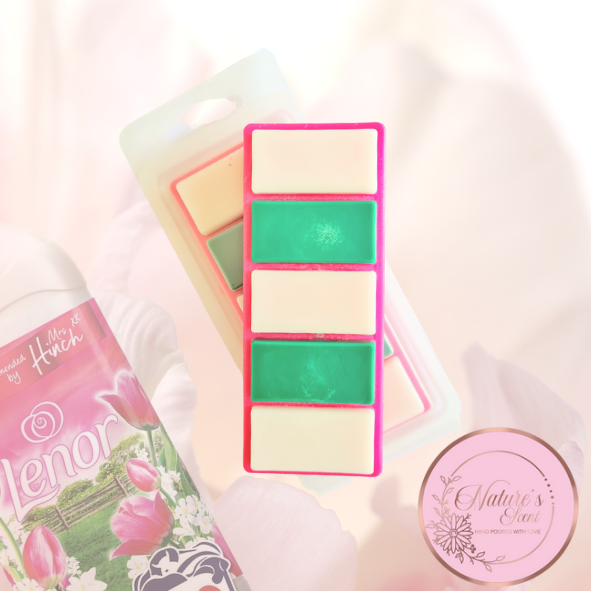 Lenny Pink Tulip & White Jasmine Wax Melt Snap Bar