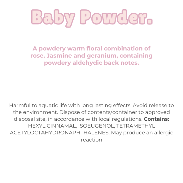 Knitted Heart Clamshell with scent description (A powdery warm floral combination of rose, Jasmine and geranium, containing powdery aldehydic back notes) and ingredients list - Nature's Scent ®