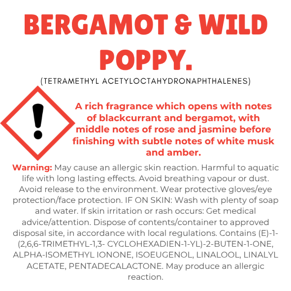 Bergamot & Wild Poppy Wax Melt Snap Bar
