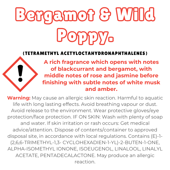 Bergamot & Wild Poppy Wax Melt Snap Bar