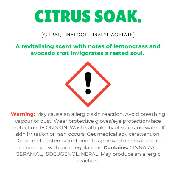 Citrus Soak Wax Melt Snap Bar