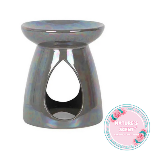 Grey Pearlescent Ceramic Wax Melt Burner