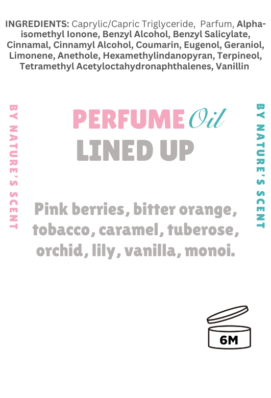 Lined Up Roller Perfume Oil |Alcohol Free, Long Lasting| Nature's Scent ®