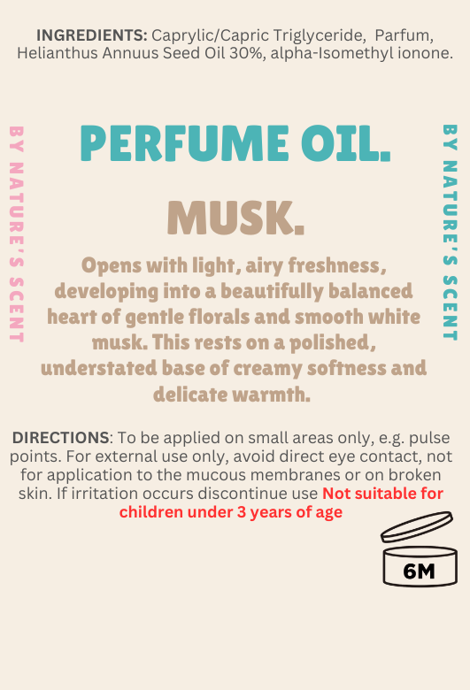 Musk Roller Perfume Oil |Alcohol Free, Long Lasting| Nature's Scent ®