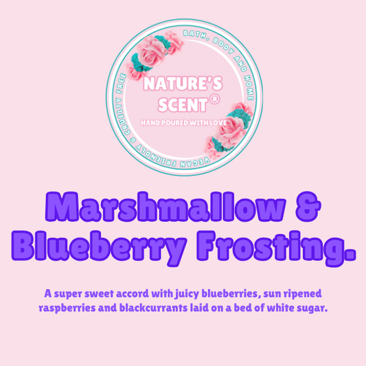 Marshmallow & Blueberry Frosting Wax Melt Snap Bar