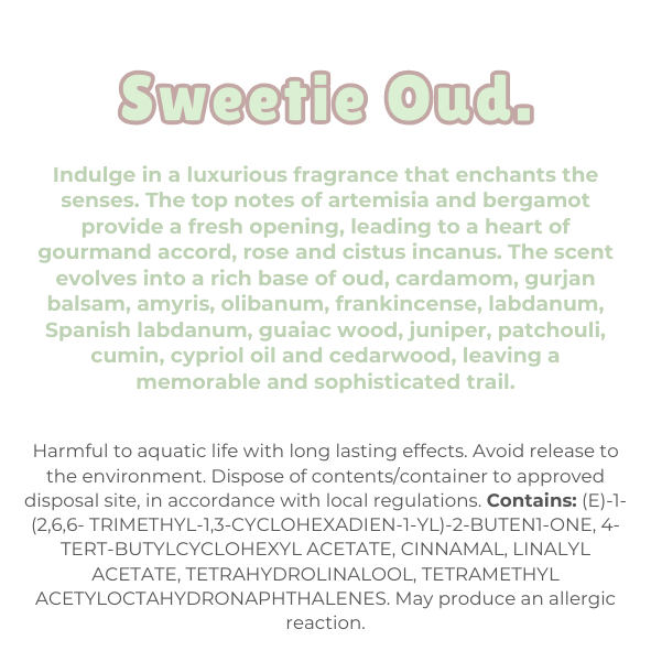 Knitted Heart Clamshell with scent description (Indulge in a luxurious fragrance that enchants the senses. The top notes of artemisia and bergamot provide a fresh opening, leading to a heart of gourmand accord, rose and cistus incanus. The scent evolves into a rich base of oud, cardamom, gurjan balsam, amyris, olibanum, frankincense, labdanum, Spanish labdanum, guaiac wood, juniper, patchouli, cumin, cypriol oil and cedarwood, leaving a memorable and sophisticated trail), and ingredients - Nature's Scent ®