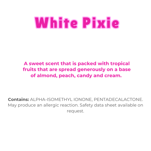 Knitted Heart Clamshell with scent description (A sweet scent that is packed with tropical fruits that are spread generously on a base of almond, peach, candy and cream), and ingredients - Nature's Scent ®