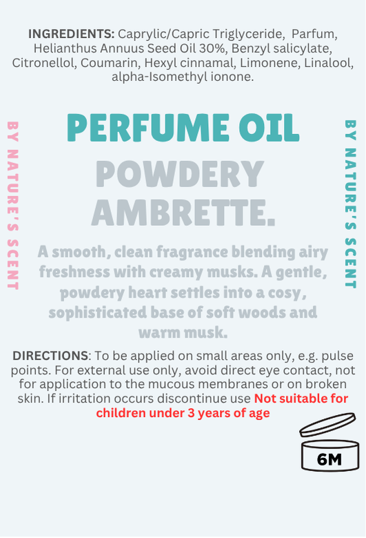Powdery Ambrette Roller Perfume Oil |Alcohol Free, Long Lasting| Nature's Scent ®