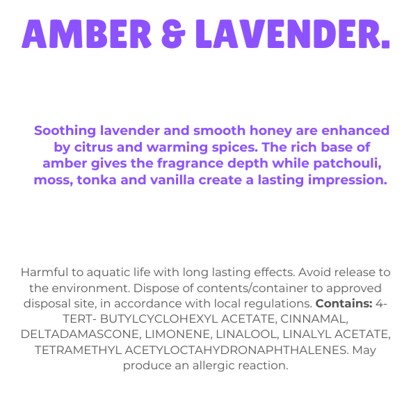 Amber & Lavender Wax Melt Snap Bar