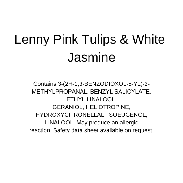 Lenny Pink Tulip & White Jasmine Wax Melt Snap Bar