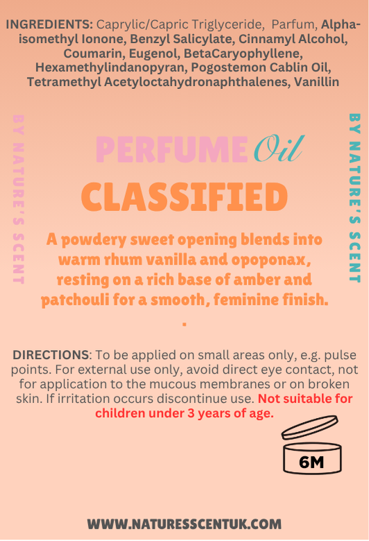 Classified Roller Perfume Oil |Alcohol Free, Long Lasting| Nature's Scent ®