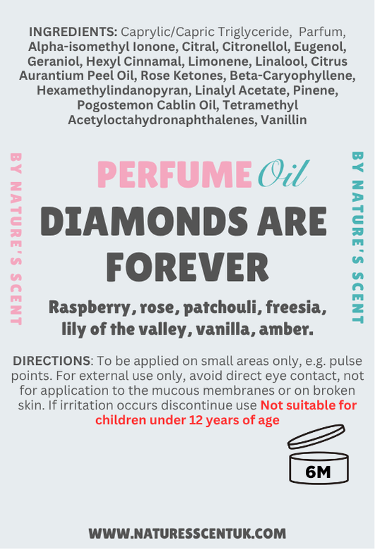 Diamonds Are Forever Roller Perfume Oil |Alcohol Free, Long Lasting| Nature's Scent ®