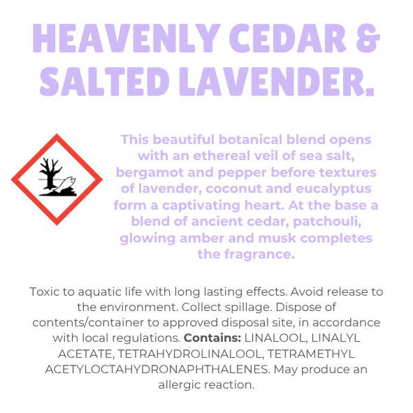 Heavenly Cedar & Salted Lavender Wax Melt Snap Bar