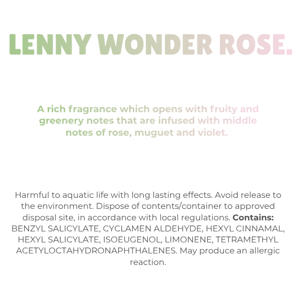 Lenny Wonder Rose Wax Melt Snap Bar
