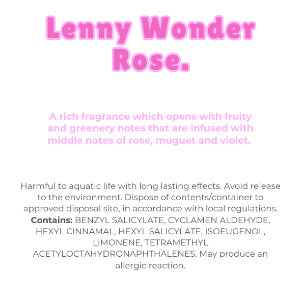 Lenny Wonder Rose Wax Melt Snap Bar