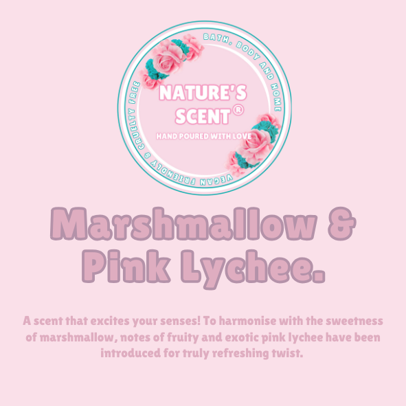 Marshmallow & Pink Lychee Wax Melt Snap Bar