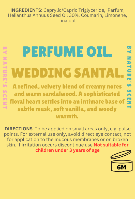 Wedding Santal Roller Perfume Oil |Alcohol Free, Long Lasting| Nature's Scent ®